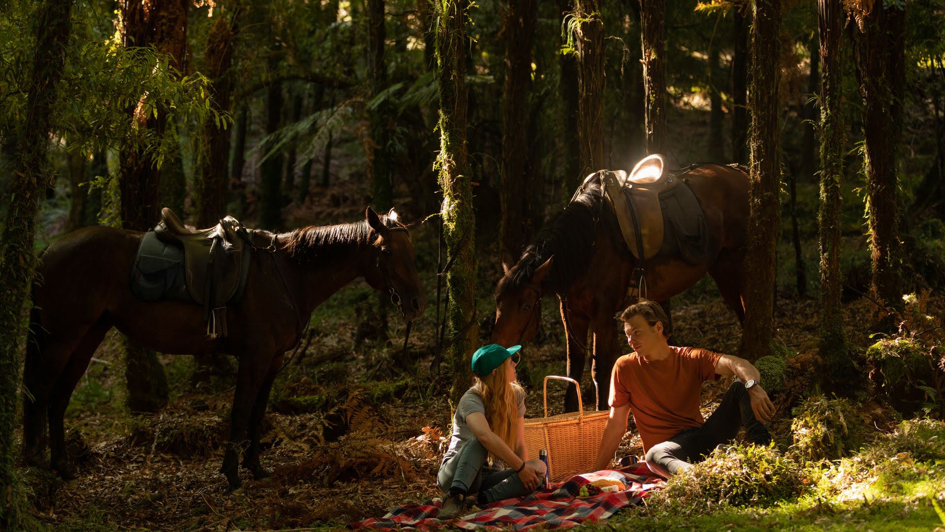 Two people enjoying a picnic in the woods at Blue Duck Station - Visit Ruapegu.jpg